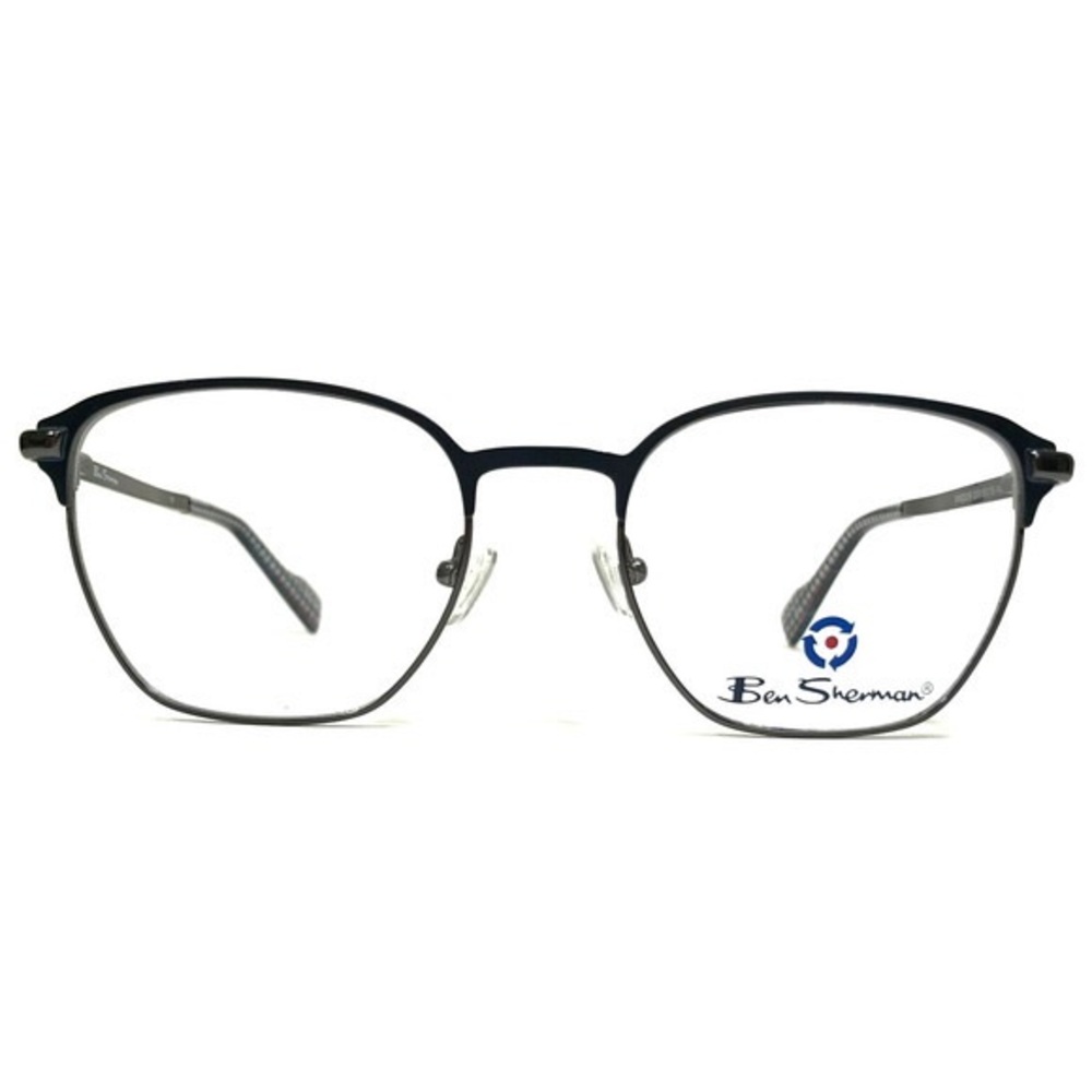 BenShermanEyeglassesFramesWINDSORC03BlueGreySquareFullRim51-19-140